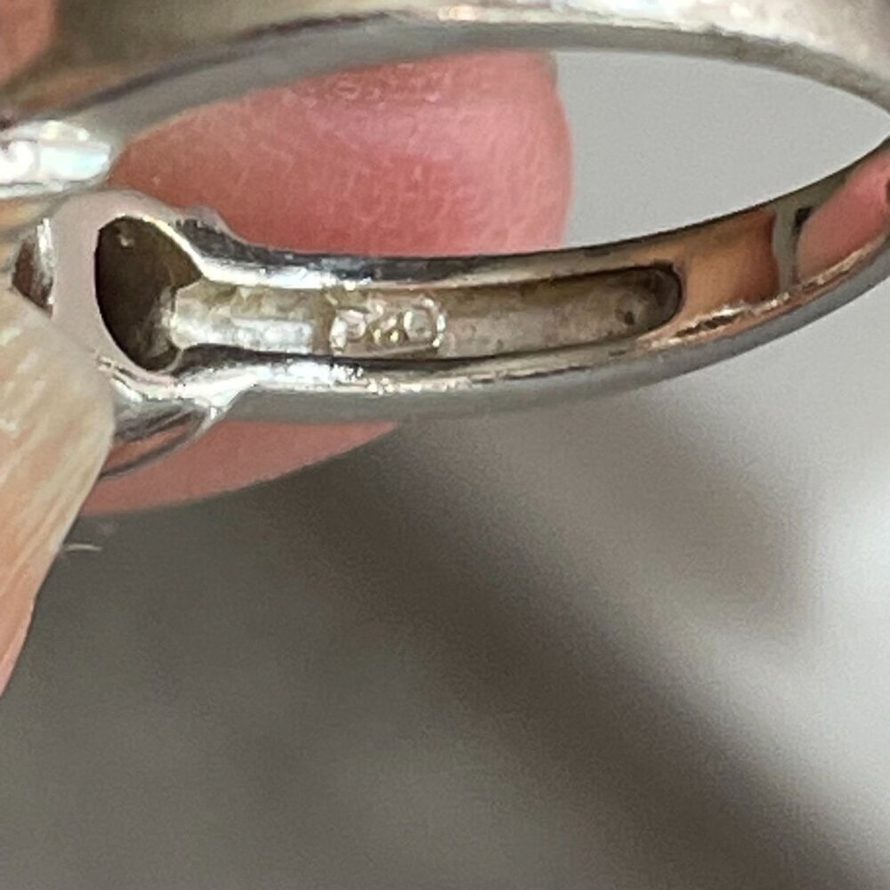 Three Stone Genuine Red Garnet Yellow Citrine Sterling Silver .925 Band Ring 7 - Picture 6 of 6
